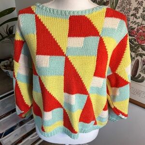Colorful Geometric Pattern Sweater